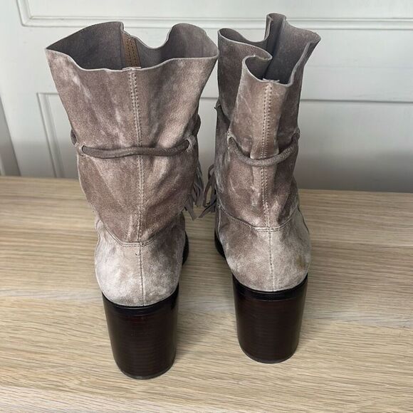 Jeffrey Campbell Laforge Suede Ankle Boots Size 8.5 Taupe Anthropologie - Picture 5 of 8